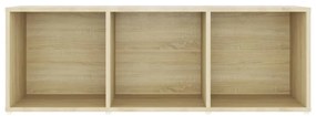 3 db sonoma tölgy színű szerelt fa TV-szekrény 107 x 35 x 37 cm