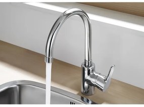 Roca A5A8409C00 - L20 mosogató csaptelep, 32,5 cm, fényes króm