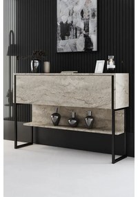 Komód Luxe - Travertine, Black