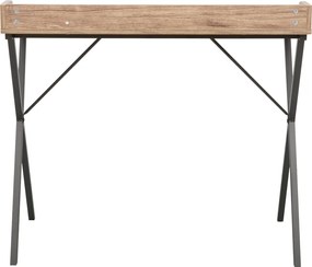 Számítógépasztal, tölgy/fekete, OFIS