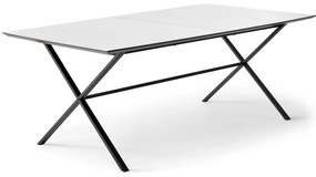 Fehér bővíthető étkezőasztal fehér asztallappal 90x165 cm Meza – Hammel Furniture