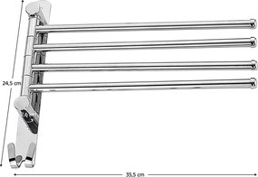 Törülközőtartó, ezüst, HOLDER