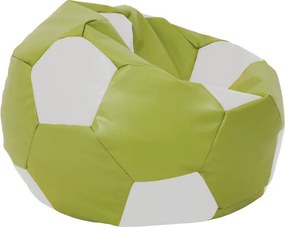 Baby Ball babzsákfotel - műbőr - zöld/fehér - 70 liter