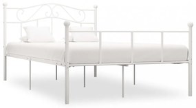Fehér fém ágykeret 140 x 200 cm