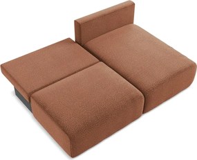 Téglavörös kinyitható-tárolóhelyes sarokkanapé (jobb oldali) Kalena – Makamii