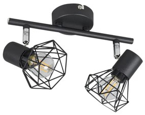 Art Deco állítható reflektor fekete 2-lámpás - Mosh 2