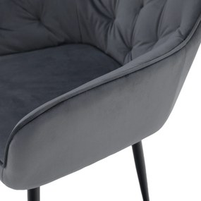 Design fotel, szürke Velvet szövet, VERIO