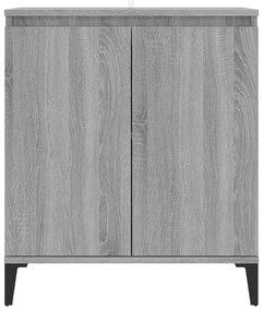 szürke sonoma színű szerelt fa tálalószekrény 60 x 35 x 70 cm