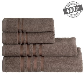 Barna frottír pamut törölköző 50x100 cm Simple – Casa Selección