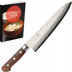 Takahisa Damascus Gyuto 21 cm kézzel kovácsolt japán szakács kés