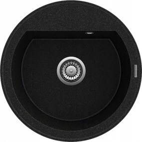 Kerek Gránit Konyhai Mosogató Egymedencés Szifon Króm Arno