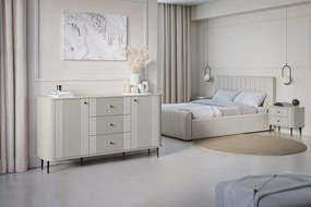 Vesper éjjeliszekrény készlet 56 cm - kasmír / fekete lábak