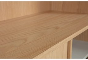 Natúr színű moduláris könyvespolc tölgyfa dekorral 110x199 cm Modulair – vtwonen