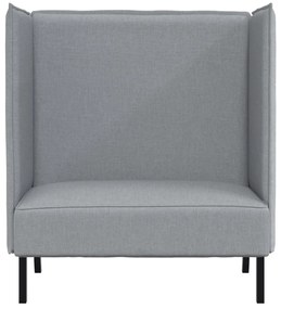 Magas Háttámlású Kanapé Világosszürke 109x56x121 cm Textil
