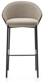 Barna-bézs bárszék (ülésmagasság 77 cm) Eamy – Kave Home