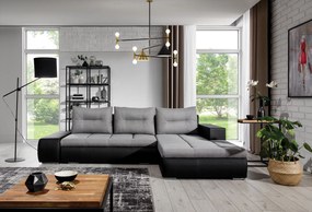 Sarokkanapé Ottaro (szürke + fekete) (J). 1025376