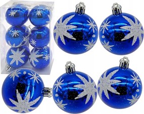 6db Díszített Karácsonyfadísz Bombák 2444