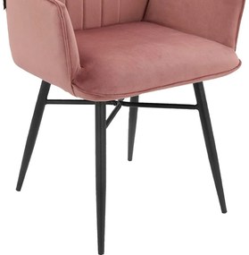 Világos rózsaszín kárpitozott étkezőfotel szett 2 db-os Anzo – Støraa