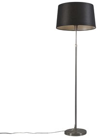 Állólámpa acélból, fekete árnyékolóval, 45 cm állítható - Parte