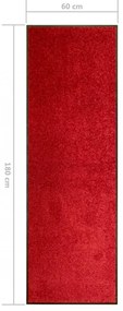 piros kimosható lábtörlő 60 x 180 cm