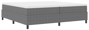 Box Spring Ágy Matraccal Világosszürke 200x200 cm Kordbársony
