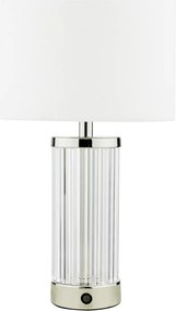 Dar Lighting modern asztali lámpa enrico polírozott nikkel darenr4138