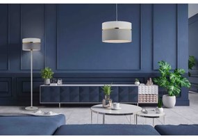 Argon 4285 - Csillár zsinóron KASER 1xE27/15W/230V szürke/fehér/sárgaréz