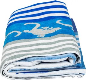 CRAZY GEKKO Strandtörölköző kék 165x90cm