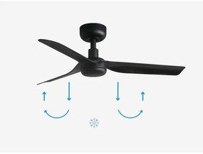 FARO 33822 - Mennyezeti ventilátor MINI PUNT S fekete átm. 90 cm + távirányítás