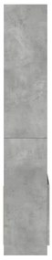 betonszürke szerelt fa magasszekrény 63 x 33 x 180 cm
