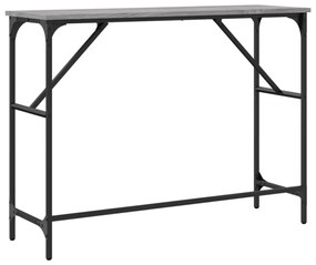 szürke sonoma színű szerelt fa tálalóasztal 100x32x75 cm