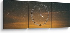 Egy csillagos ég képe (órával) (90x30 cm)