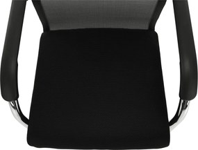 Tárgyalószék, fekete/ezüst, ESIN