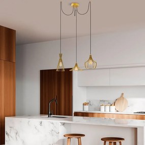 Aranyszínű függőlámpa Mezopotamya – Opviq lights