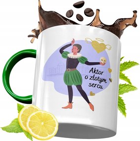 Zöld Bögre Színésznek Születésnapra Ajándék fényképes nyomtatással