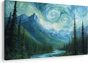 Kép - Táj Van Gogh érintésével (90x60 cm)