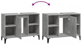 vidaXL betonszürke szerelt fa mosdószekrény 80 x 33 x 60 cm