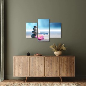 Homok, liliom és spa kövek képe (90x60 cm)
