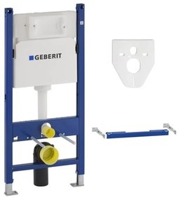 Akasztókészlet GEBERIT Duofix Basic + WC TEO Peremnélküli 51 x 35 cm + lassan eső deszka Slim, fehér, 3385XX00 + 39070100