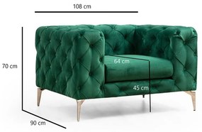 Zöld fotel Como – Artie