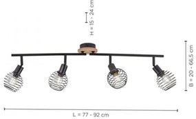 Leuchten Direkt 15924-79 - Spotlámpa EUGEN 4xE14/40W/230V