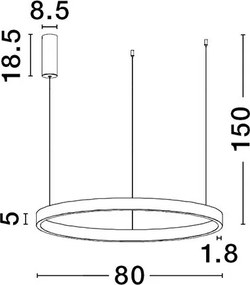 Függeszték Fekete ELOWEN NOVA LUCE 9345664
