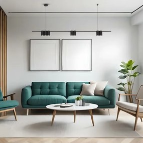 Csillár zsinóron GENESIS 7xGU10/8W/230V fekete