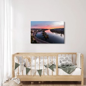 Az éjszakai Prága képe (90x60 cm)