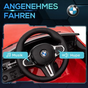 AIYAPLAY Elektromos gyerekautó BMW M4, hang és fény, 3-5 km/h, távirányítóval, piros