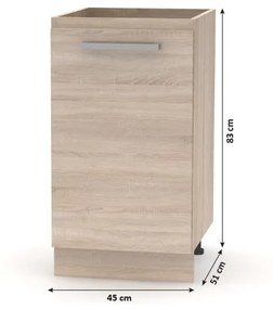 Alsó konyhaszekrény NOPL-063-OS Noliana (sonoma tölgy). 1015433