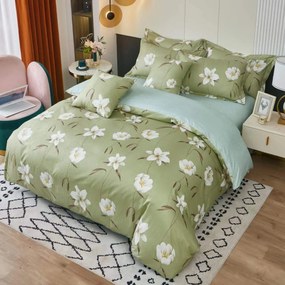 3 részes lepedők Krepp polycotton Nela zöld 200x140cm+90x70cm TiaHome