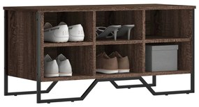 barna tölgy színű szerelt fa cipőszekrény 90 x 38 x 45,5 cm