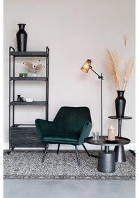 Fekete acél magas váza (magasság 49 cm) Dunja – White Label