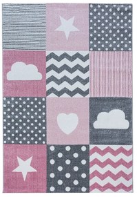 Rózsaszín-szürke gyerek szőnyeg 80x150 cm Kids – Ayyildiz Carpets